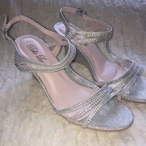 Sparkly wedge heels
